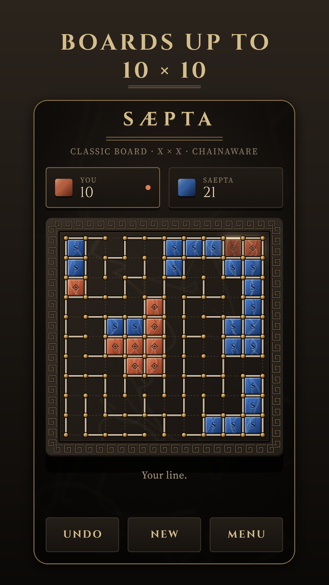 Saepta — 10 × 10 board