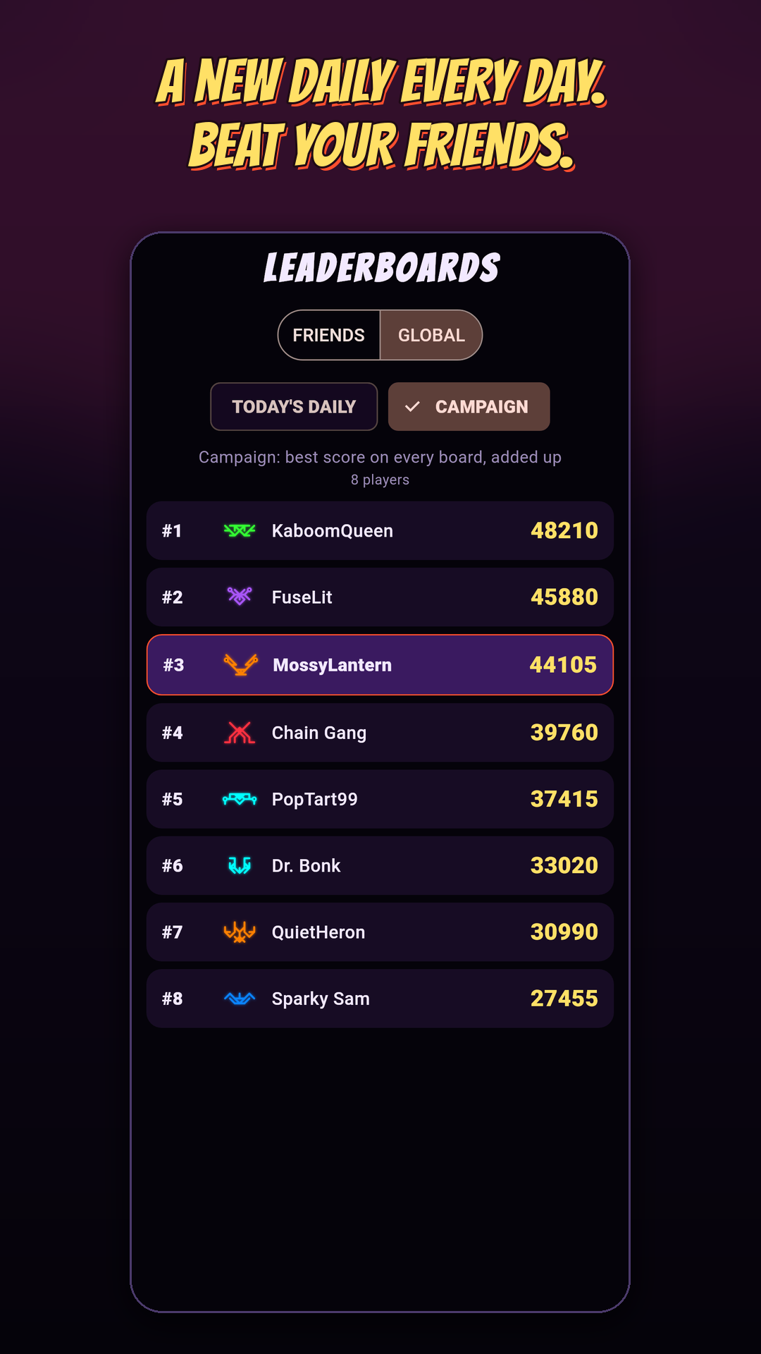 Popocalypse — Leaderboards