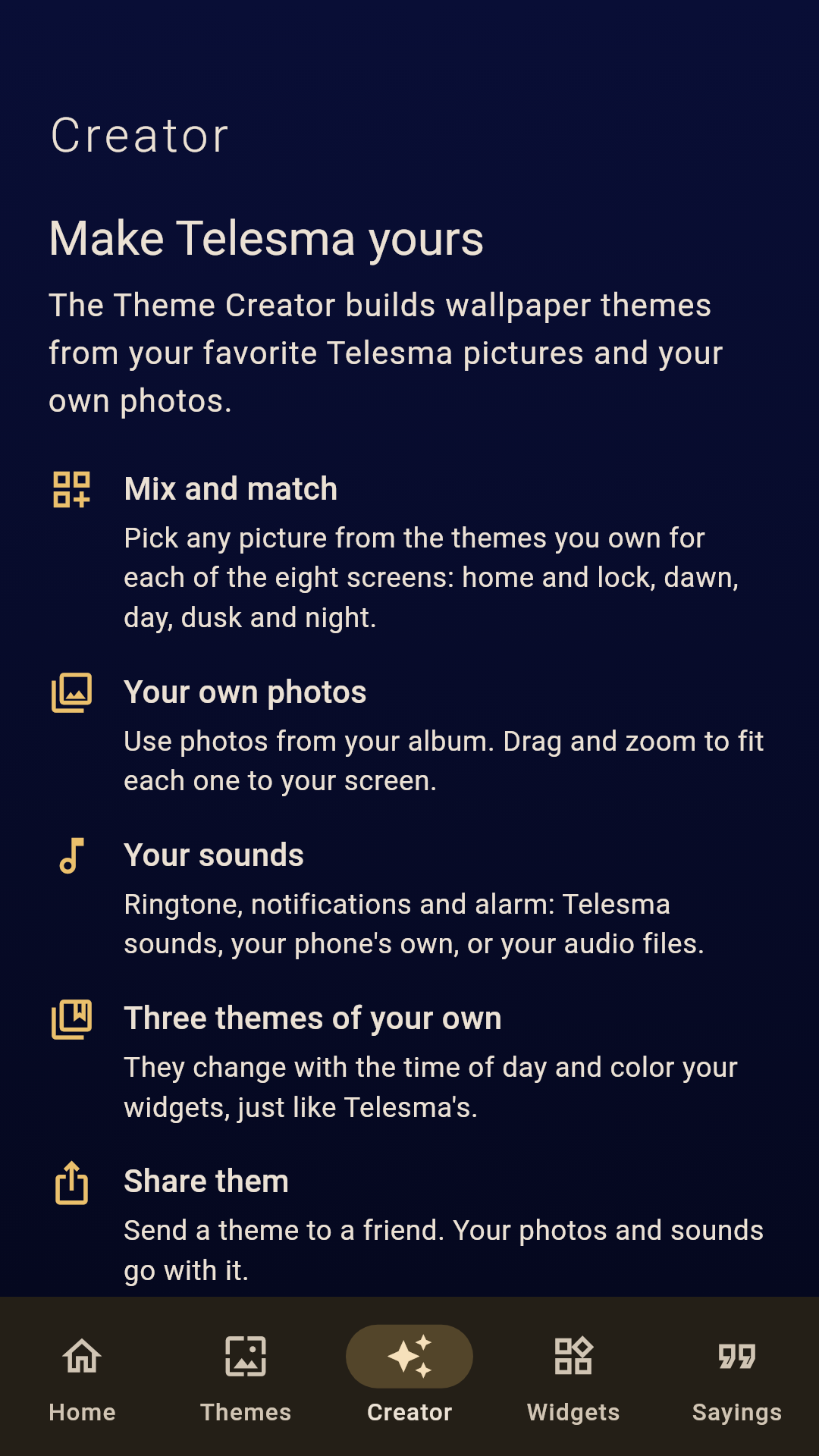 Telesma — Theme Creator