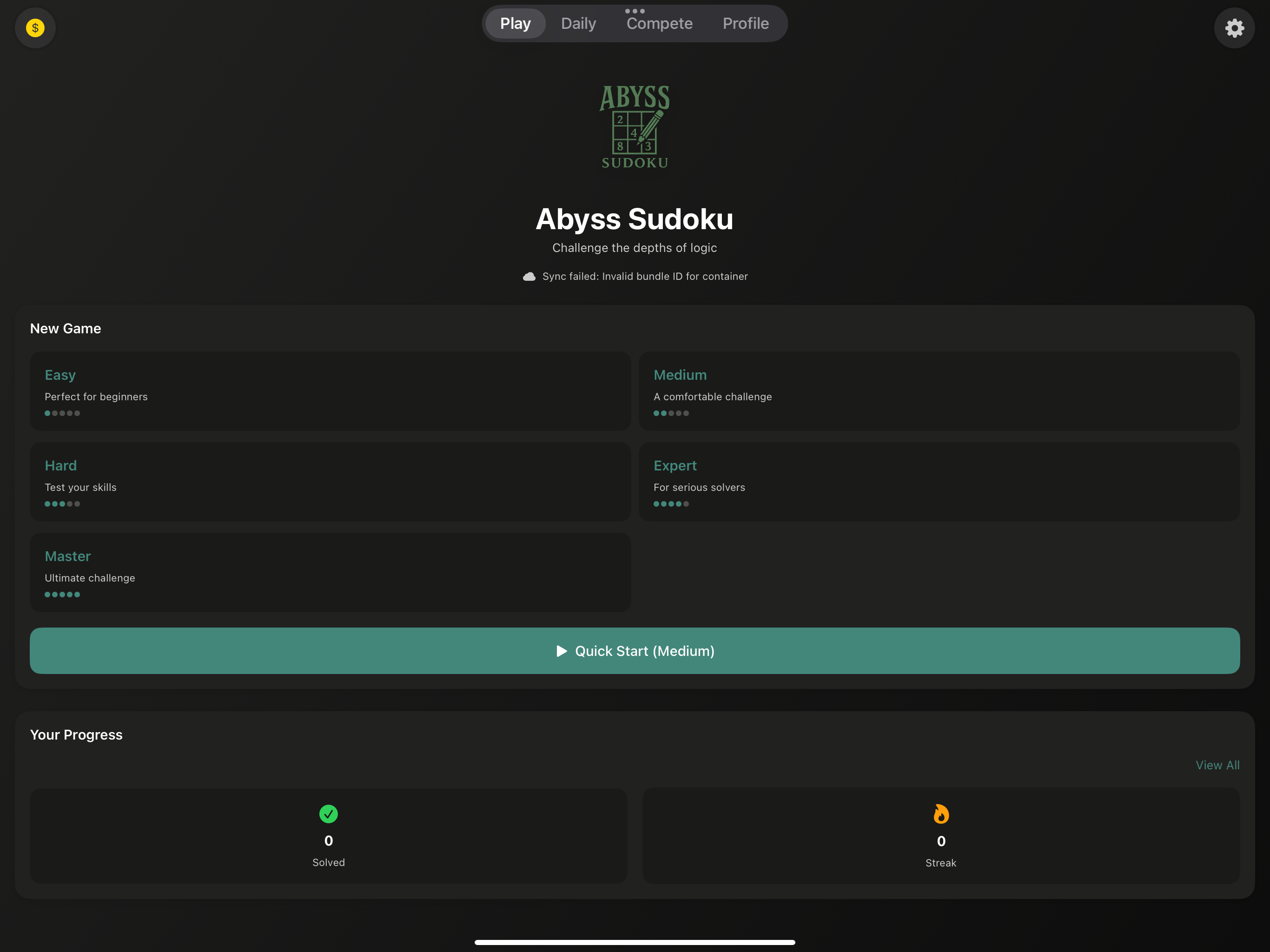 Abyss Sudoku Game