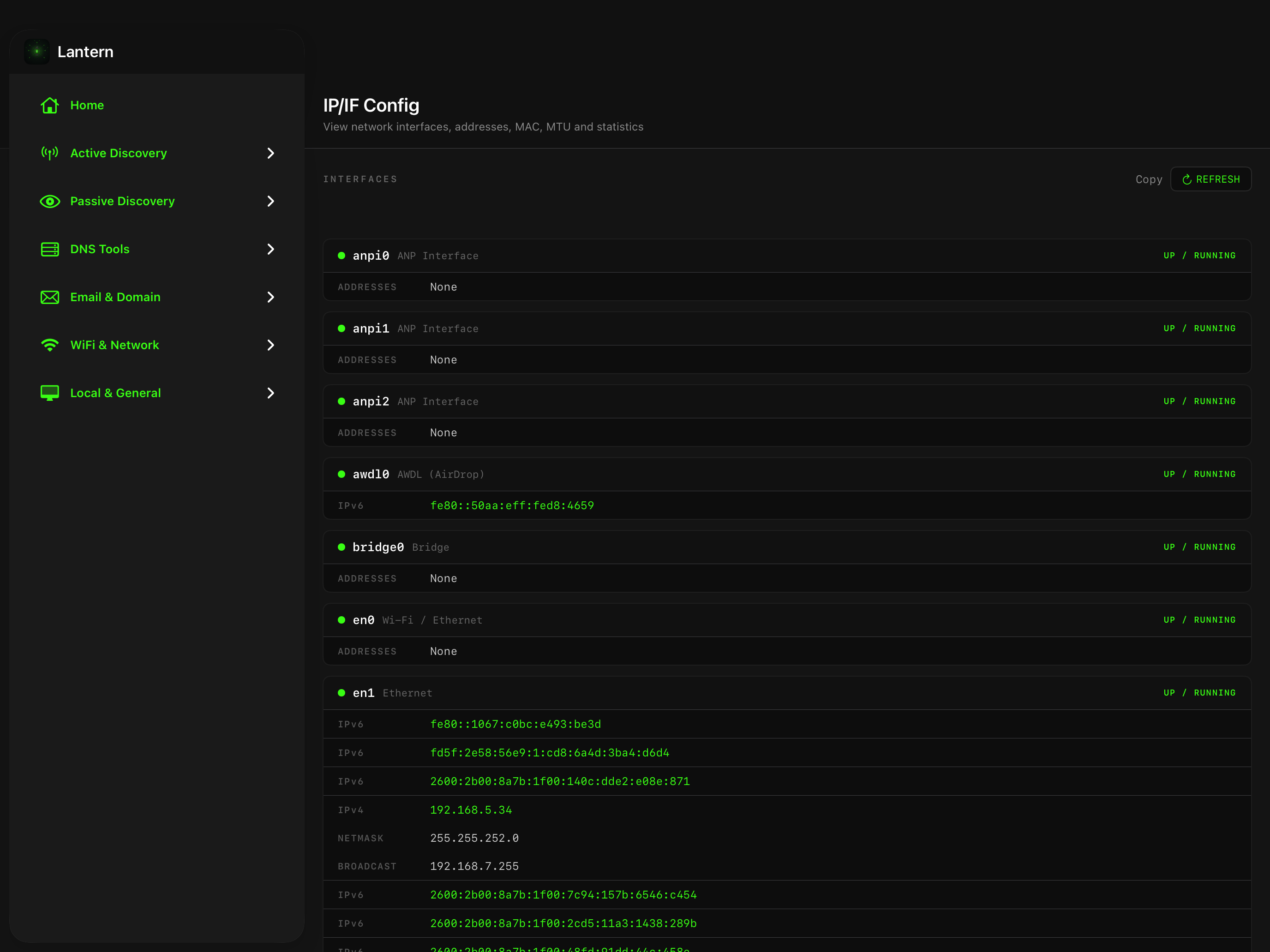 IP/IF Config