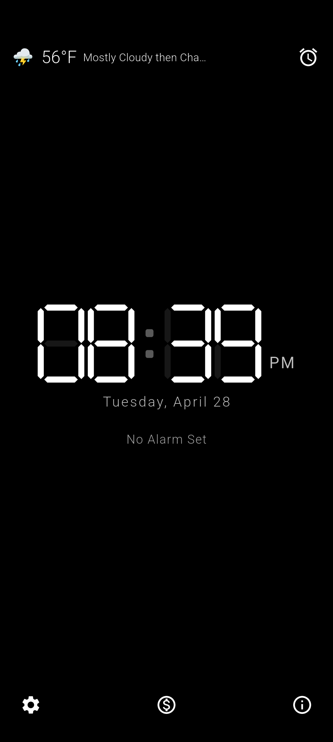 Sleep Friendly Main Screen
